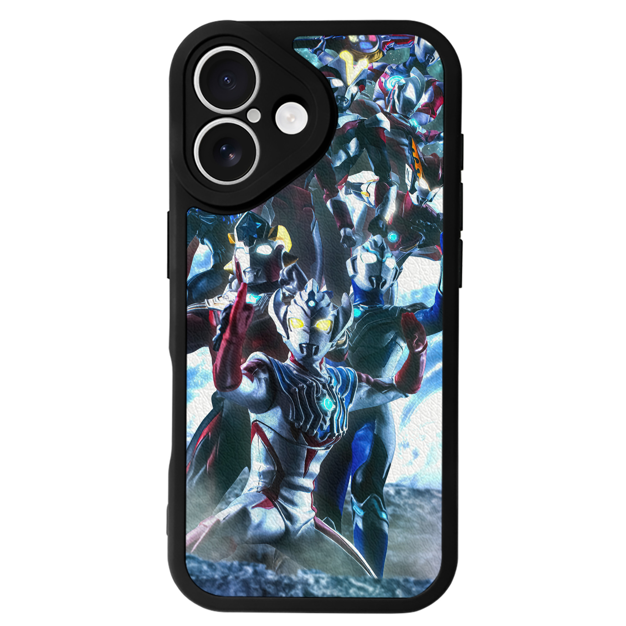（画像用） ウルトラマン Ultraman 【iPhone 16シリーズ対応】シリコンスマホケース（レザー調） 材質：シリコン
